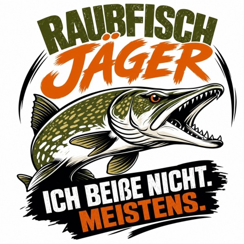 Tasse »Raubfisch Jäger – Ich beiße...