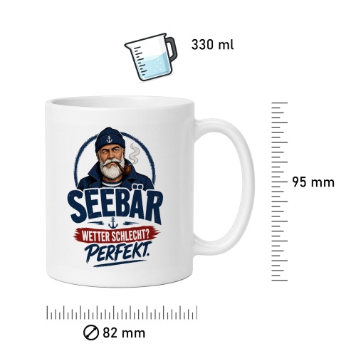 Tasse »Seebär – Wetter schlecht? Perfekt.«