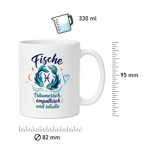 Tasse »Fische – träumerisch, empathisch, intuitiv«