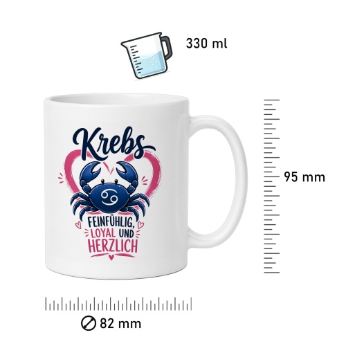 Tasse »Krebs – Feinfühlig, loyal und herzlich«