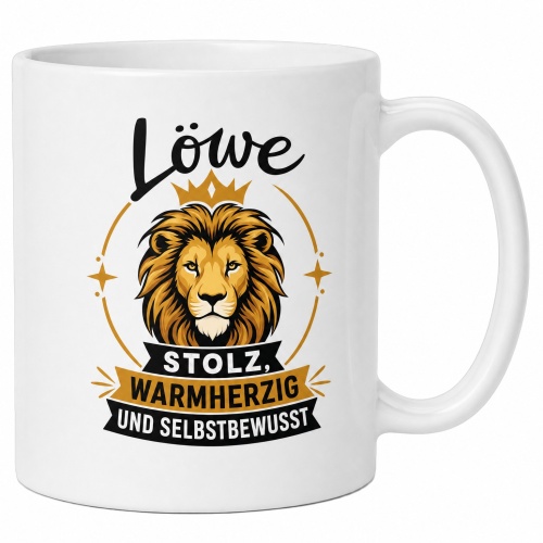 Tasse »Löwe – stolz, warmherzig und...