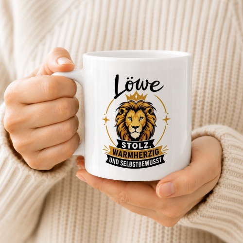 Tasse »Löwe – stolz, warmherzig und selbstbewusst«