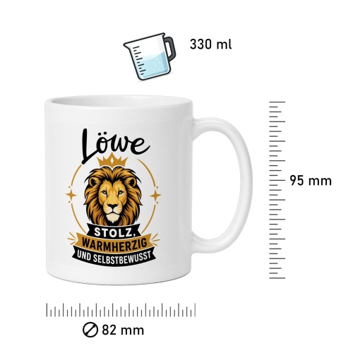 Tasse »Löwe – stolz, warmherzig und selbstbewusst«