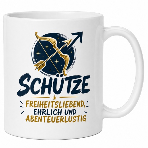 Tasse »Schütze – freiheitsliebend,...