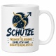 Tasse »Schütze – freiheitsliebend, ehrlich, abenteuerlustig«
