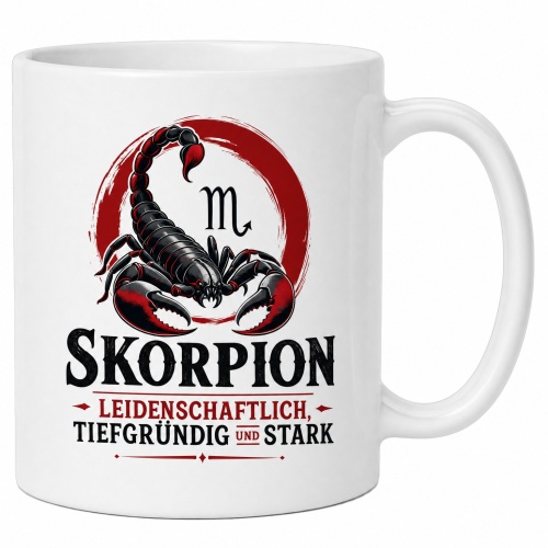 Tasse »Skorpion – Leidenschaftlich,...