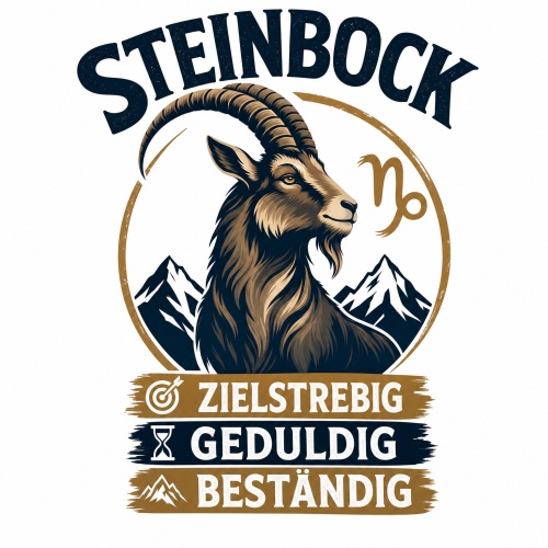 Tasse »Steinbock – Zielstrebig, Geduldig,...