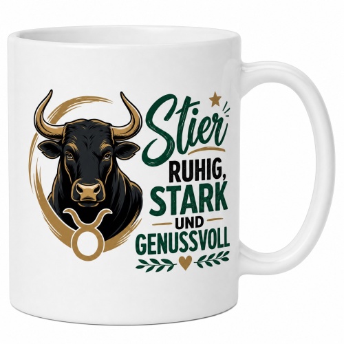 Tasse »Stier – ruhig, stark und...