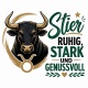 Tasse »Stier – ruhig, stark und genussvoll«