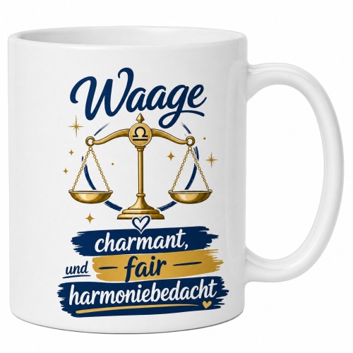 Tasse »Waage – charmant, fair,...