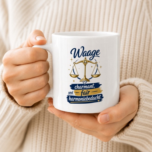 Tasse »Waage – charmant, fair, harmoniebedacht«