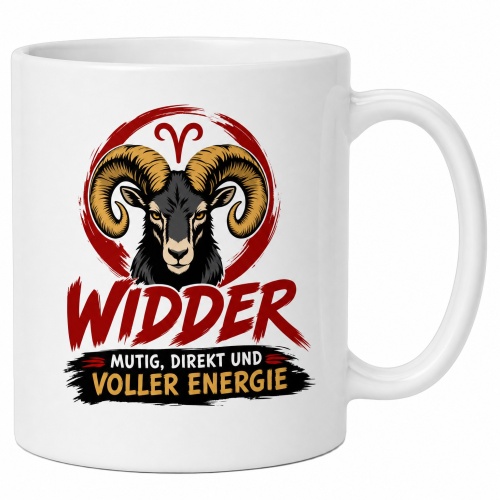 Tasse »Widder – mutig, direkt und voller...