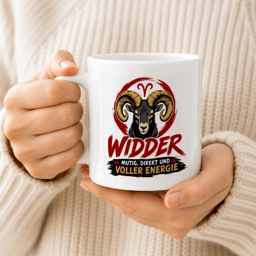 Tasse »Widder – mutig, direkt und voller Energie«