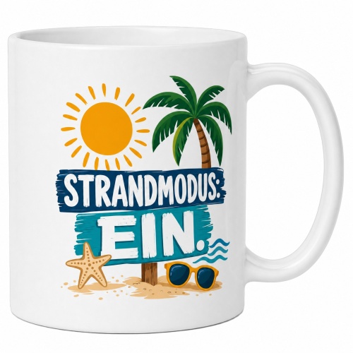 Tasse »Strandmodus: EIN.«