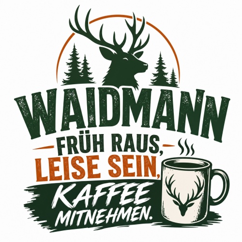 Tasse »Waidmann – Früh raus, leise sein,...
