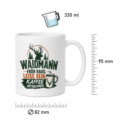 Tasse »Waidmann – Früh raus, leise sein, Kaffee mitnehmen«