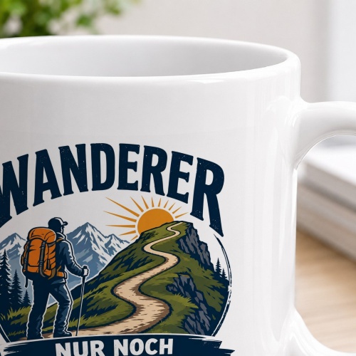 Tasse »Wanderer – Nur noch diese eine Kurve«