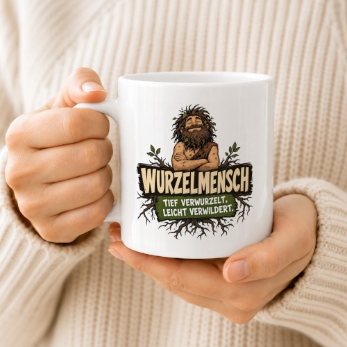 Tasse »Wurzelmensch – Tief verwurzelt, leicht verwildert«