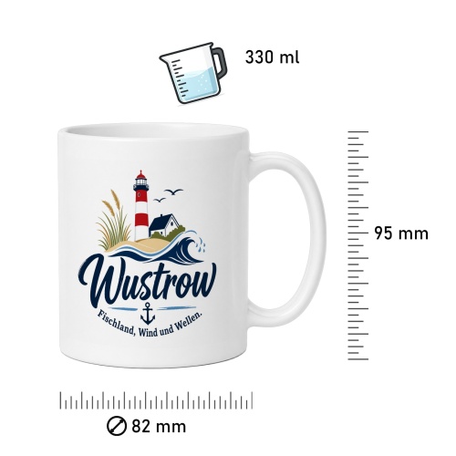 Tasse »Wustrow – Fischland, Wind und Wellen«
