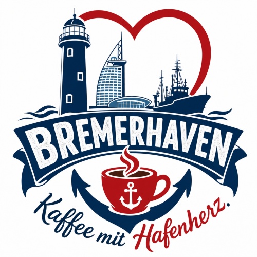 Tasse »Bremerhaven – Kaffee mit Hafenherz«