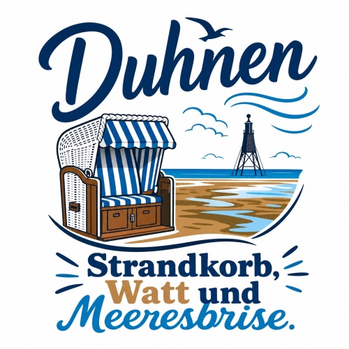 Tasse »Duhnen – Strandkorb, Watt und...
