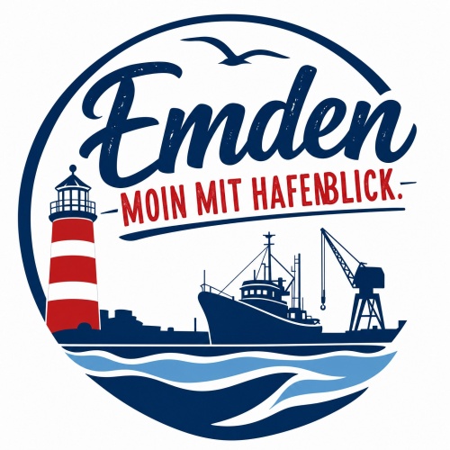 Tasse »Emden – Moin mit Hafenblick«