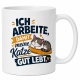 Tasse »Ich arbeite, damit meine Katze gut lebt«