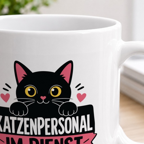 Tasse »Katzenpersonal im Dienst«