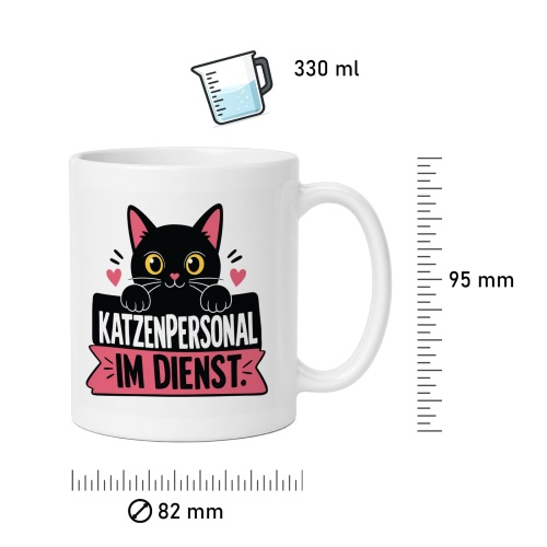 Tasse »Katzenpersonal im Dienst«