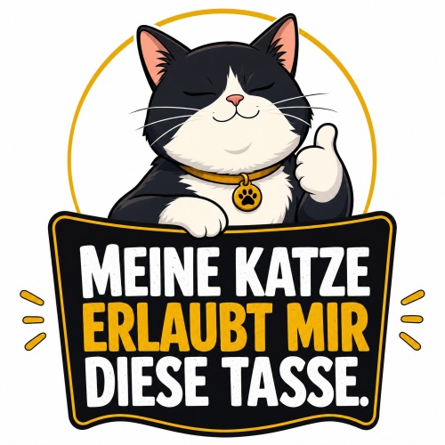 Tasse »Meine Katze erlaubt mir diese Tasse«