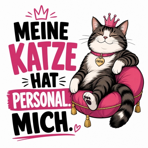 Tasse »Meine Katze hat Personal. Mich.«