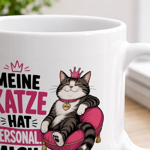Tasse »Meine Katze hat Personal. Mich.«