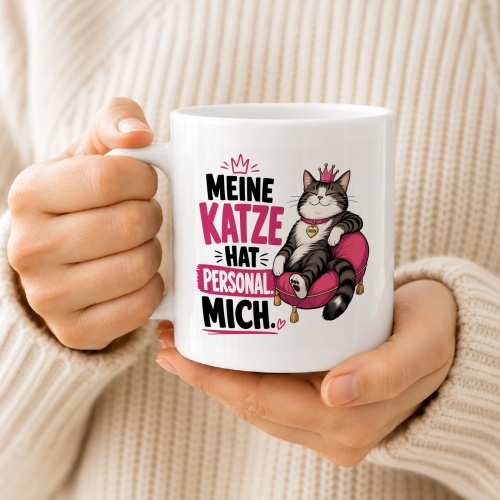 Tasse »Meine Katze hat Personal. Mich.«