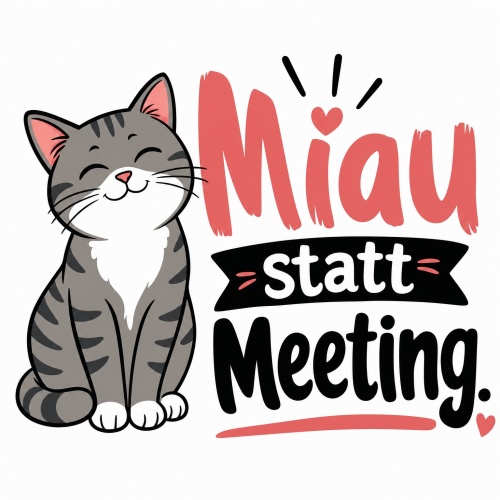 Tasse »Miau statt Meeting.«