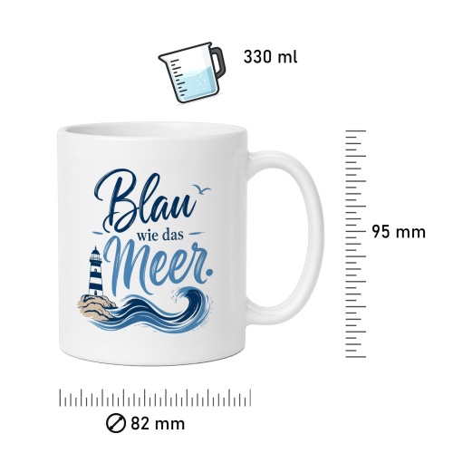 Tasse »Blau wie das Meer«