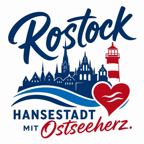 Tasse »Rostock Hansestadt mit Ostseeherz«