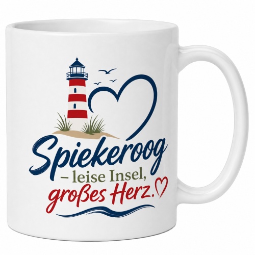 Tasse »Spiekeroog – leise Insel, großes...