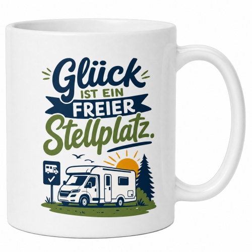 Tasse »Glück ist ein freier Stellplatz«