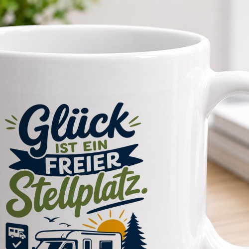 Tasse »Glück ist ein freier Stellplatz«