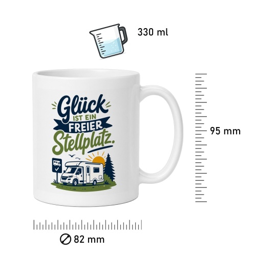 Tasse »Glück ist ein freier Stellplatz«