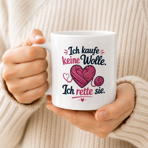 Tasse »Ich kaufe keine Wolle. Ich rette sie.«