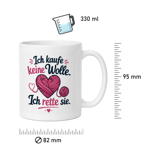 Tasse »Ich kaufe keine Wolle. Ich rette sie.«