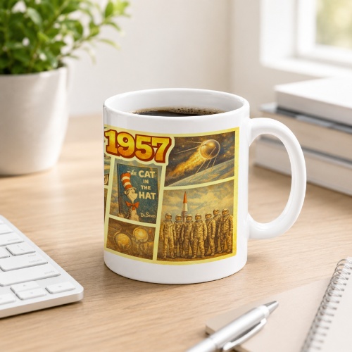 Tasse »1957 – Zeitreise-Motiv«