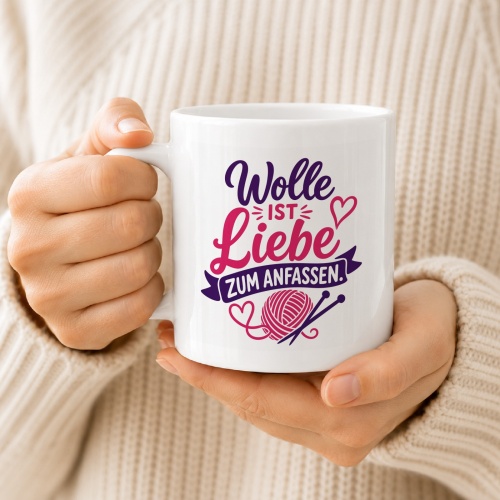 Tasse »Wolle ist Liebe zum Anfassen«