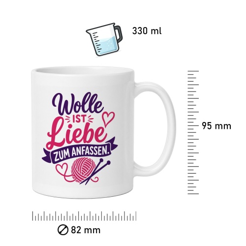Tasse »Wolle ist Liebe zum Anfassen«