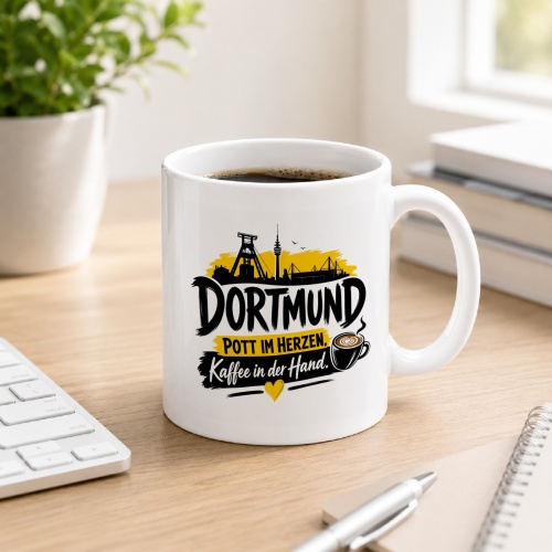 Tasse »Dortmund – Pott im Herzen, Kaffee in der Hand«