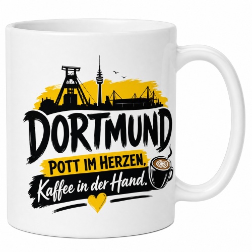 Tasse »Dortmund – Pott im Herzen, Kaffee in...