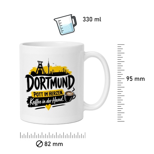 Tasse »Dortmund – Pott im Herzen, Kaffee in der Hand«