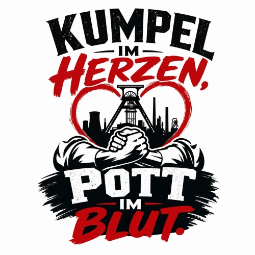 Tasse »Kumpel im Herzen, Pott im Blut«