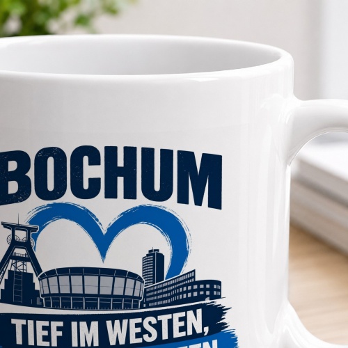 Tasse »Bochum – Tief im Westen, stark im Herzen«